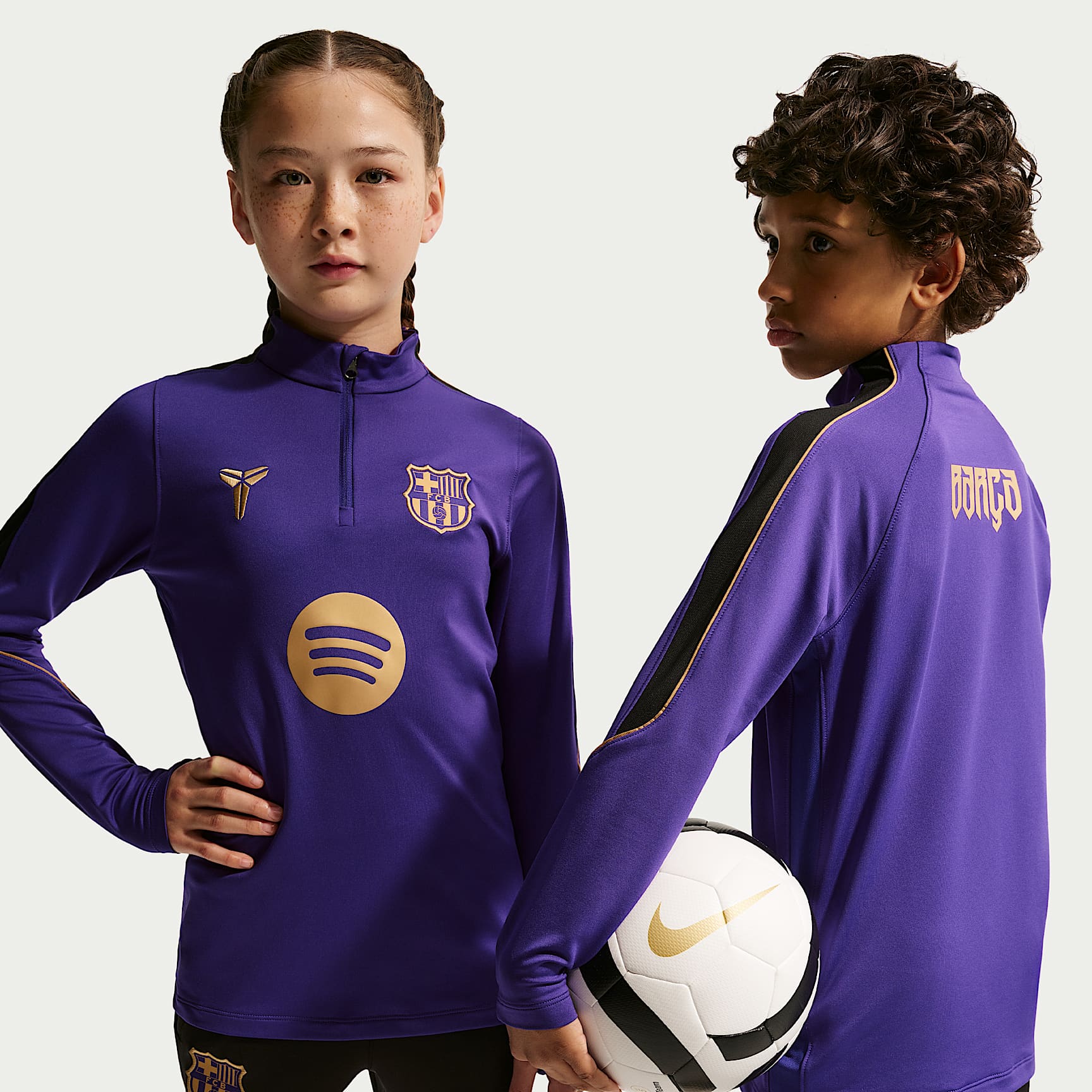 FC Barcelona Strike Away Big Kids' Kobe Dri-FIT Soccer Knit Drill